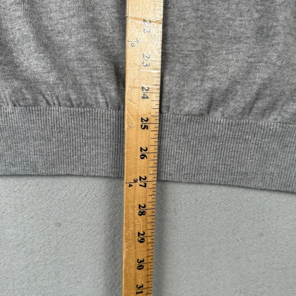 Fairway‎ & Greene 1/4 Zip Sweater Men's Large Gray Baruffa Merino Wool Pullover